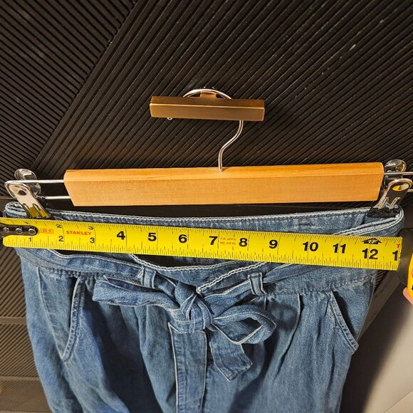 Lauren Ralph Lauren Belted Denim Midi Skirt, Blue - Picture 7 of 9